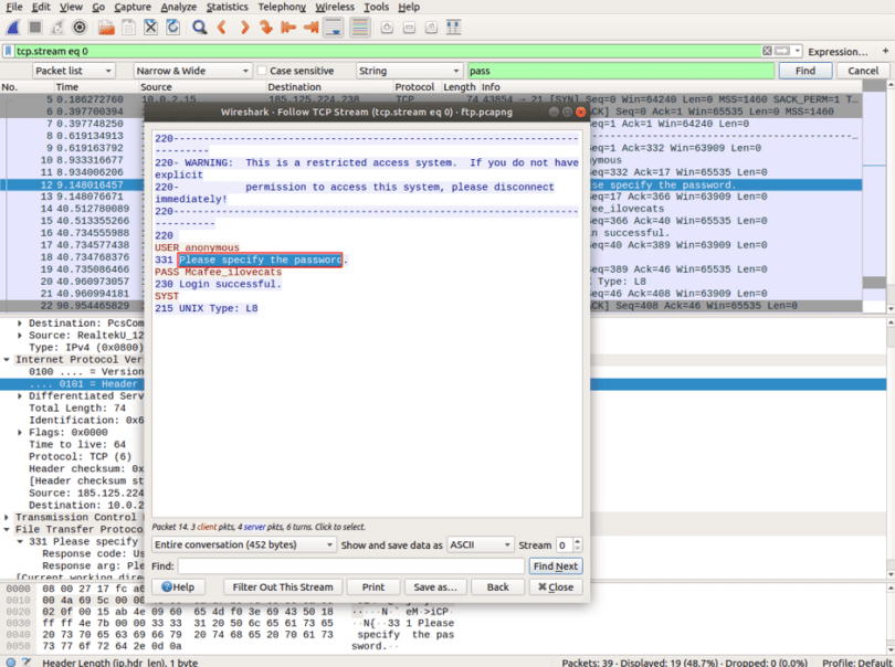 Using Wireshark to Examine FTP Traffic