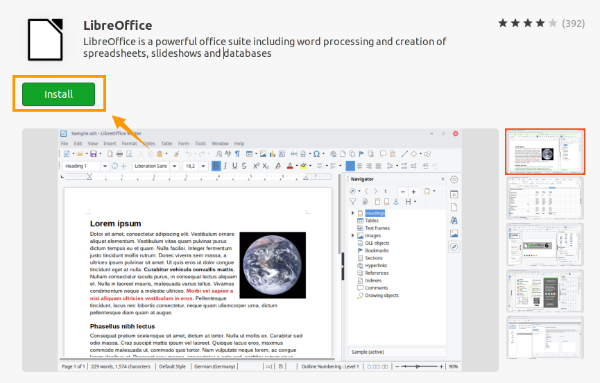 linux libreoffice download