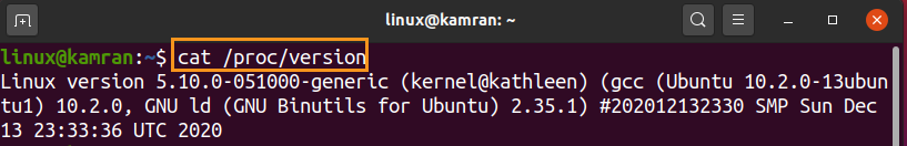 how to check linux kernel version
