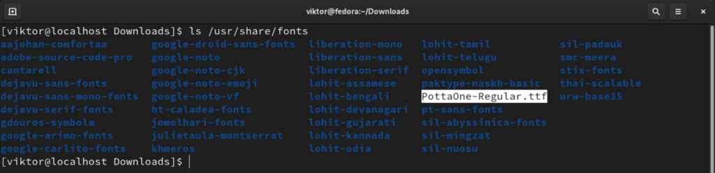 edit text file in terminal fedora