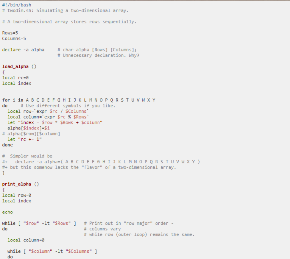 How To Simulate An Array Of Arrays In Bash | Laptrinhx