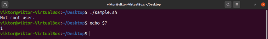 Bash exit code of last command