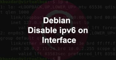 Debian Disable ipv6 on Interface