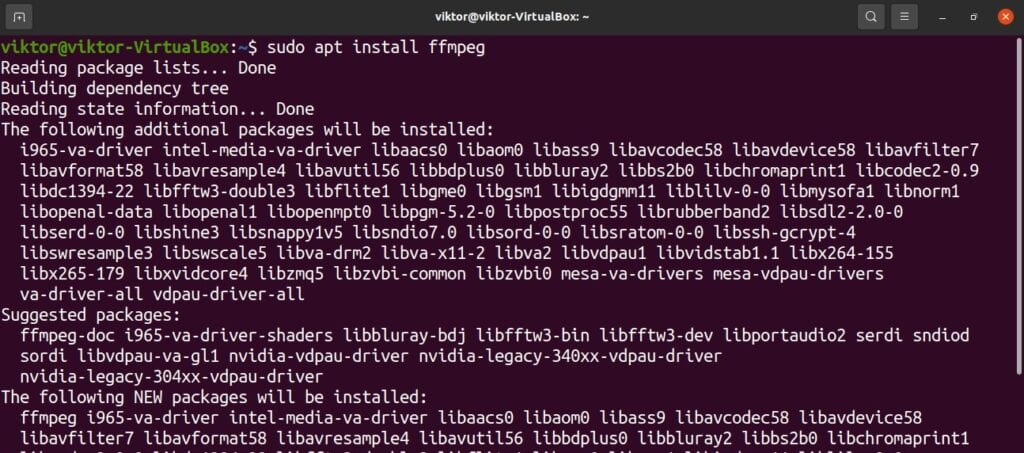 ubuntu ffmpeg repo version