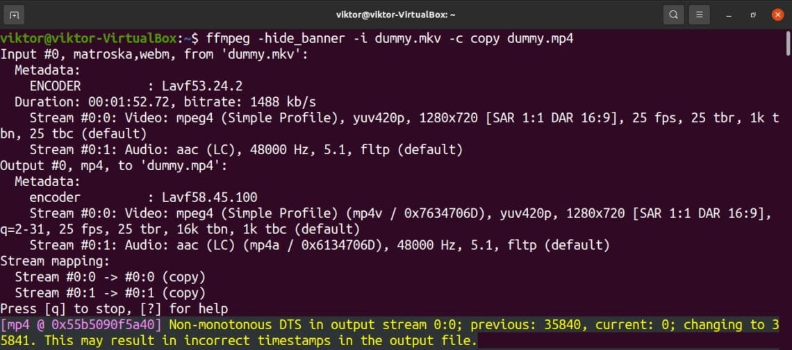 linux ffmpeg libx264 segfault