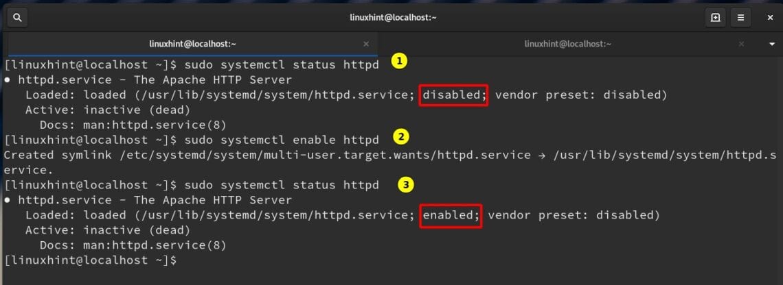 Sudo systemctl status