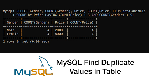 tailor heroin Shipley MySQL Find Duplicate Values in Table