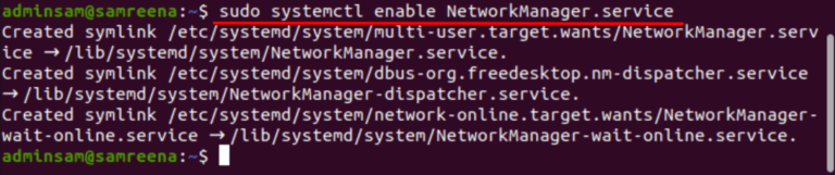 Network disabled ubuntu как включить