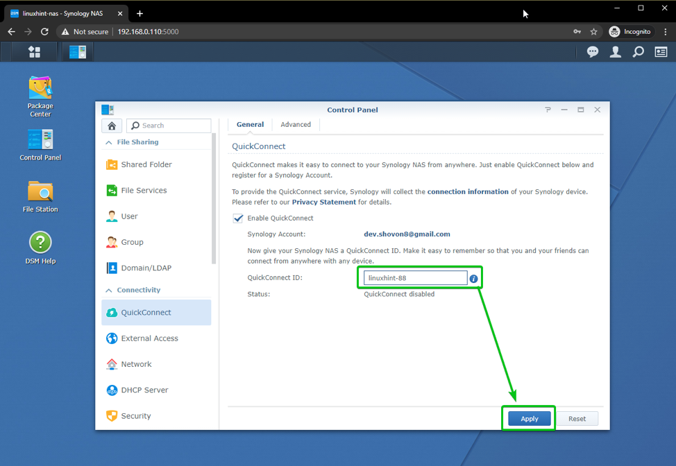 Подключение synology к linux