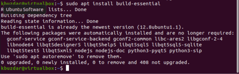 Sudo Apt Get Install Build Essential