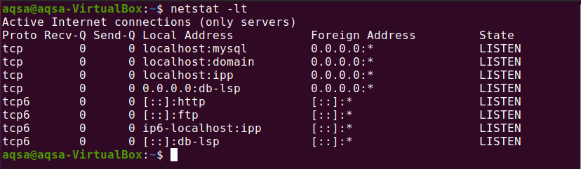 Команда netstat в linux