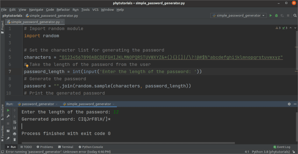 python generate random string of length