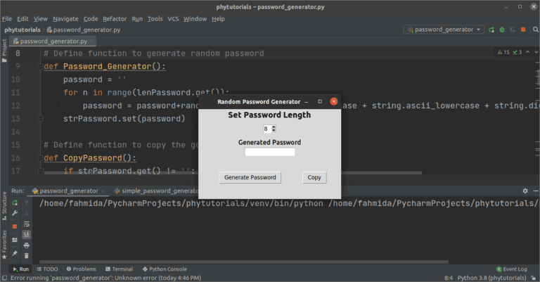 Python password generator