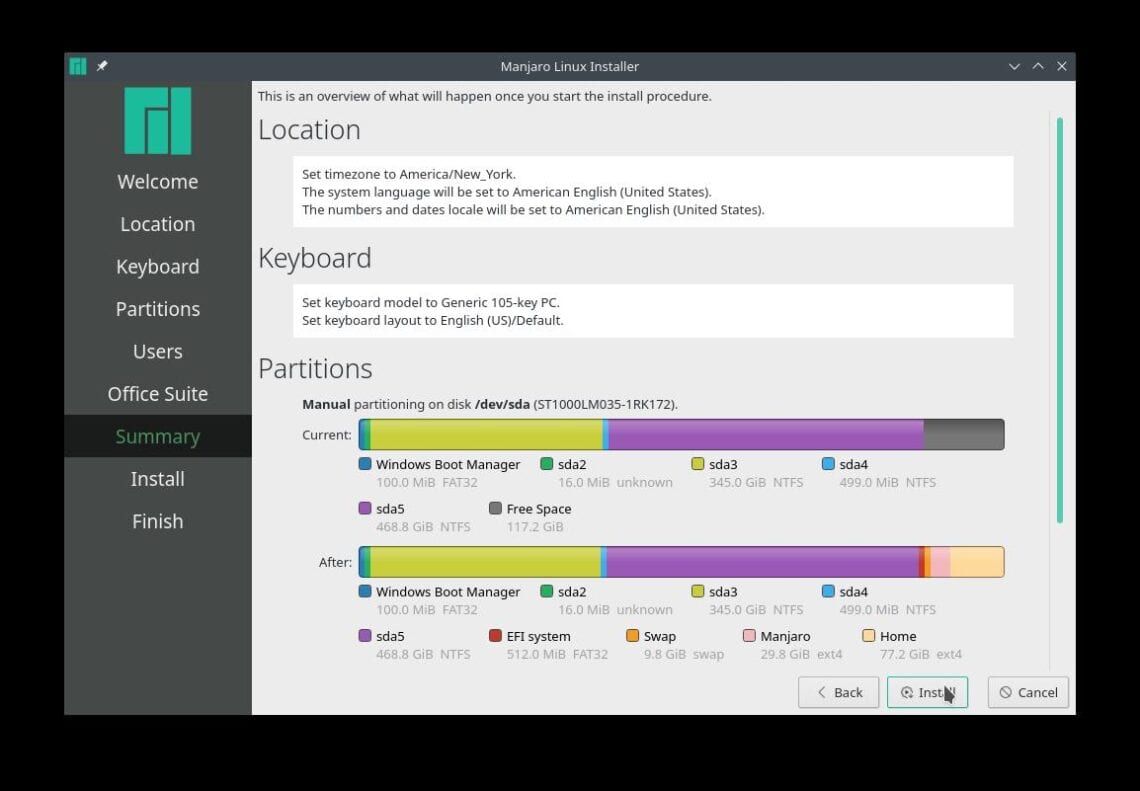 Как установить manjaro linux рядом с windows 10