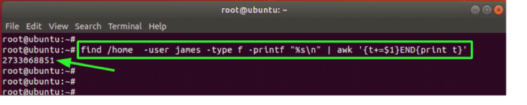 Find Disk Space Used By Specific User Linux