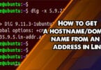 How to get a hostname/domain name from an IP address in Linu