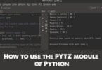 How to use the PYTZ module of Python