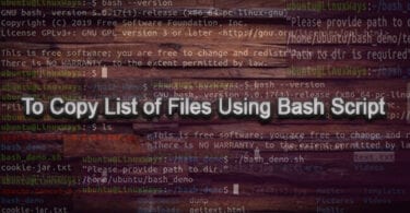 Copy List Of Files Using Bash Script