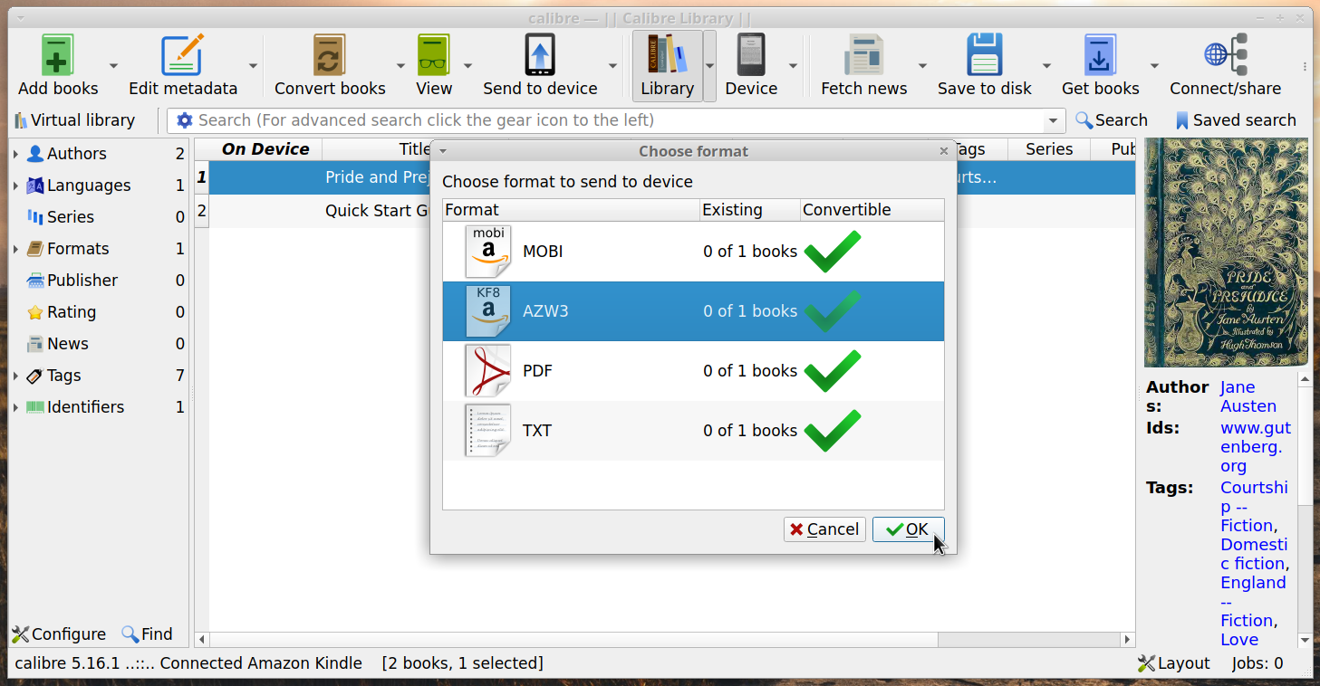 convert kindle textbook creator to mobi