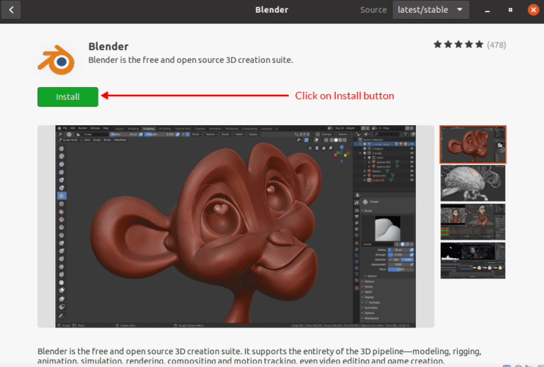 instal Blender 3D 4.0.0