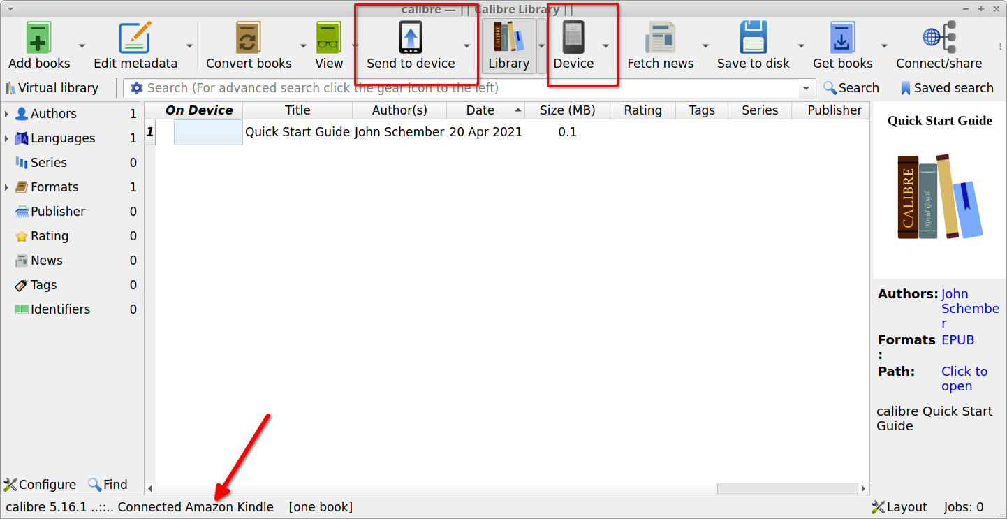 calibre not detecting kindle
