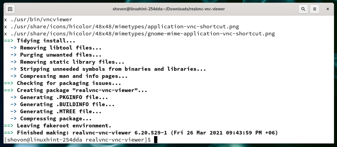 install vnc linux