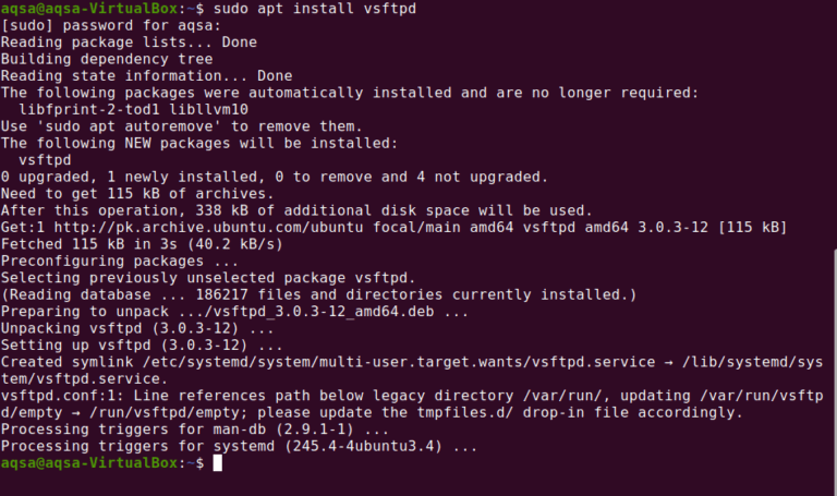 ubuntu ftp server with ispconfig