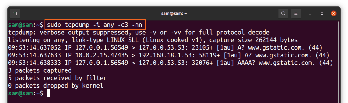 Tcpdump command examples and tutorial