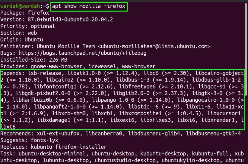 how-to-check-dependencies-of-a-package-in-ubuntu-20-04