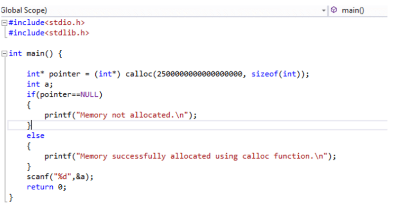 Calloc in C