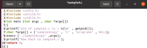 Coding with fork and exec by example in c