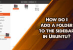 How do I add a folder to the sidebar in Ubuntu?