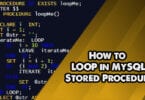 How to LOOP in MySQL Stored Procedure