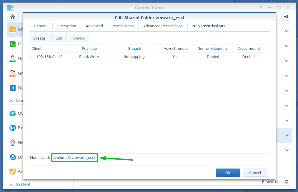 Vmware synology. Synology nas NFS настройка.