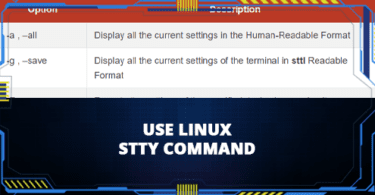 How To Use Linux Stty Command