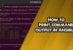 How to print command output in Ansible?