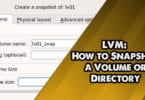 LVM: How to Snapshot a Volume or Directory