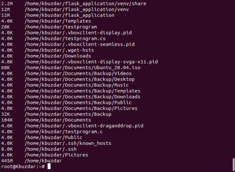 Linux Du Command Examples