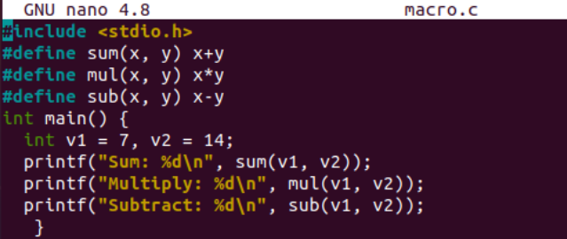 in expansion of macro in c