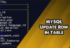 MySQL Update Row in Table