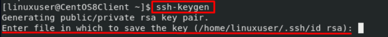 Centos 8 настройка ssh по ключу