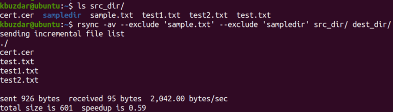 How to Exclude Directory Rsync?