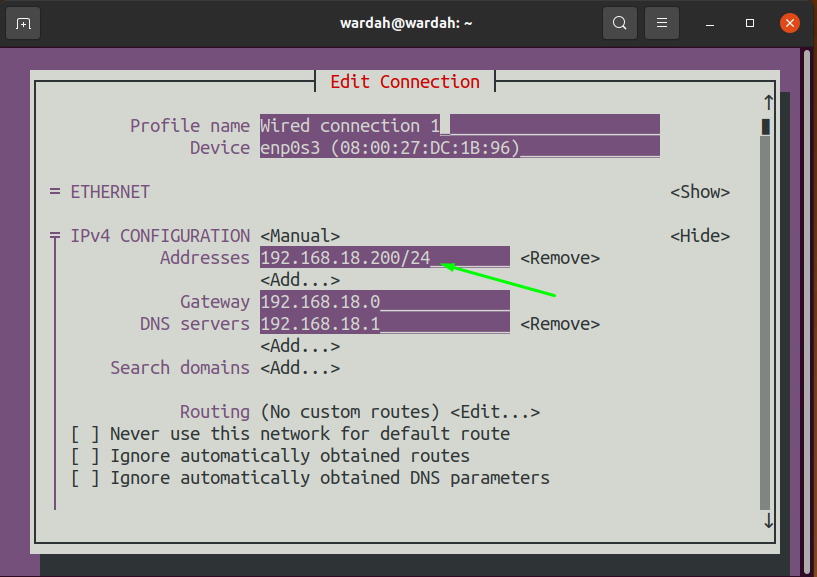 how to assign static ip on ubuntu