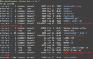 linux ls details
