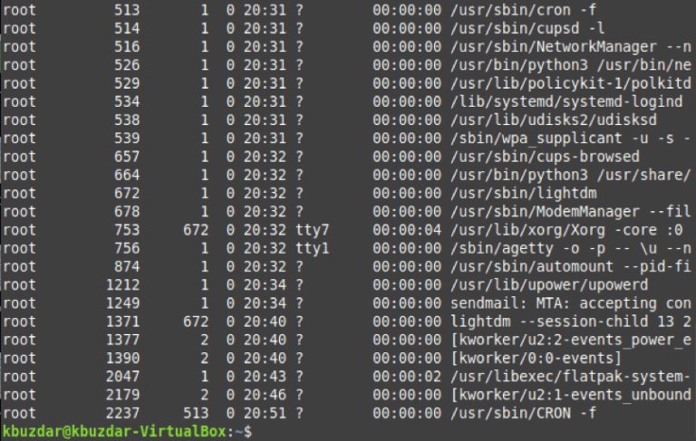 The Linux “ps” Command Examples 7715