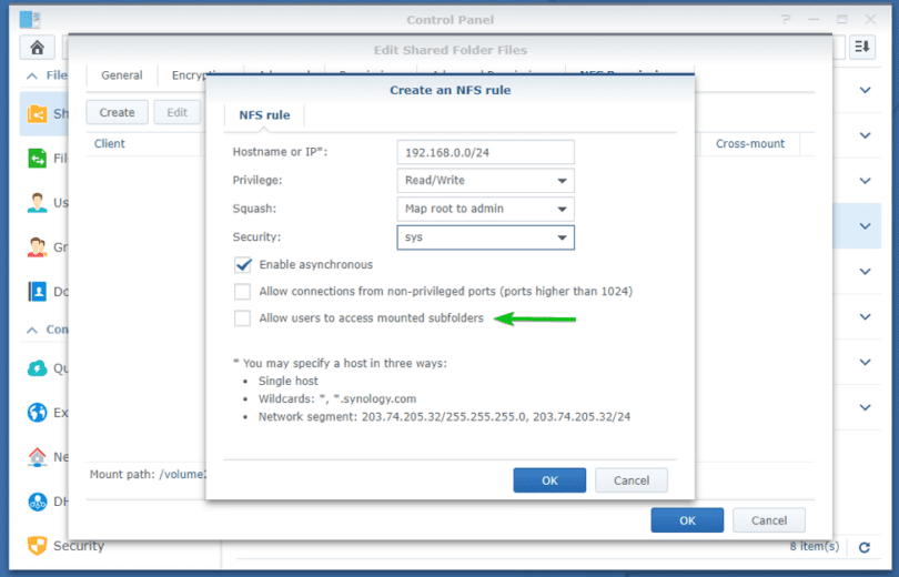 How to Use NFS to Mount Synology to Linux as a Storage Space?