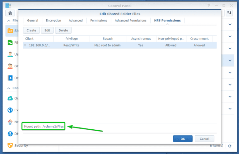 Подключение synology к linux