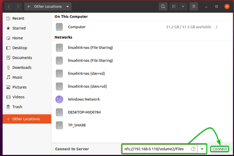 Подключение synology к linux