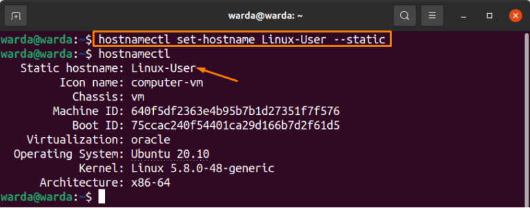 how-to-set-hostname-using-hostnamectl-command