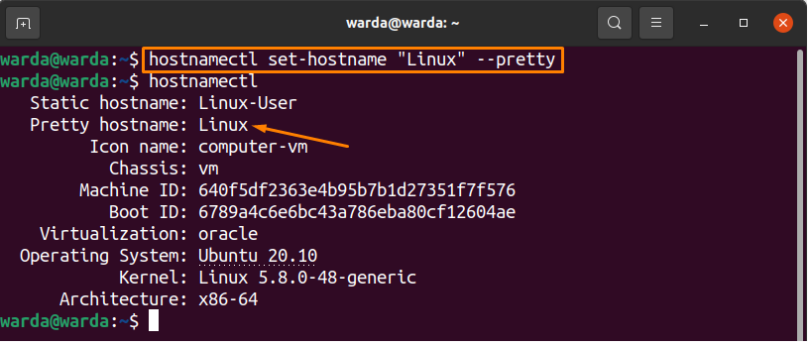 Hostname linux несколько имен